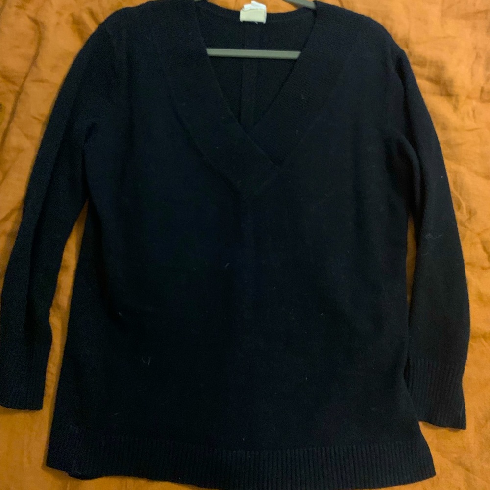 Anthropologie V Neck Tunic Sweater
